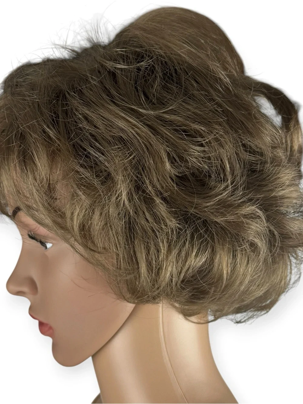 Paula Young Beauty in Motion Ash Brown 18B Layered Curly Bob Wig Average